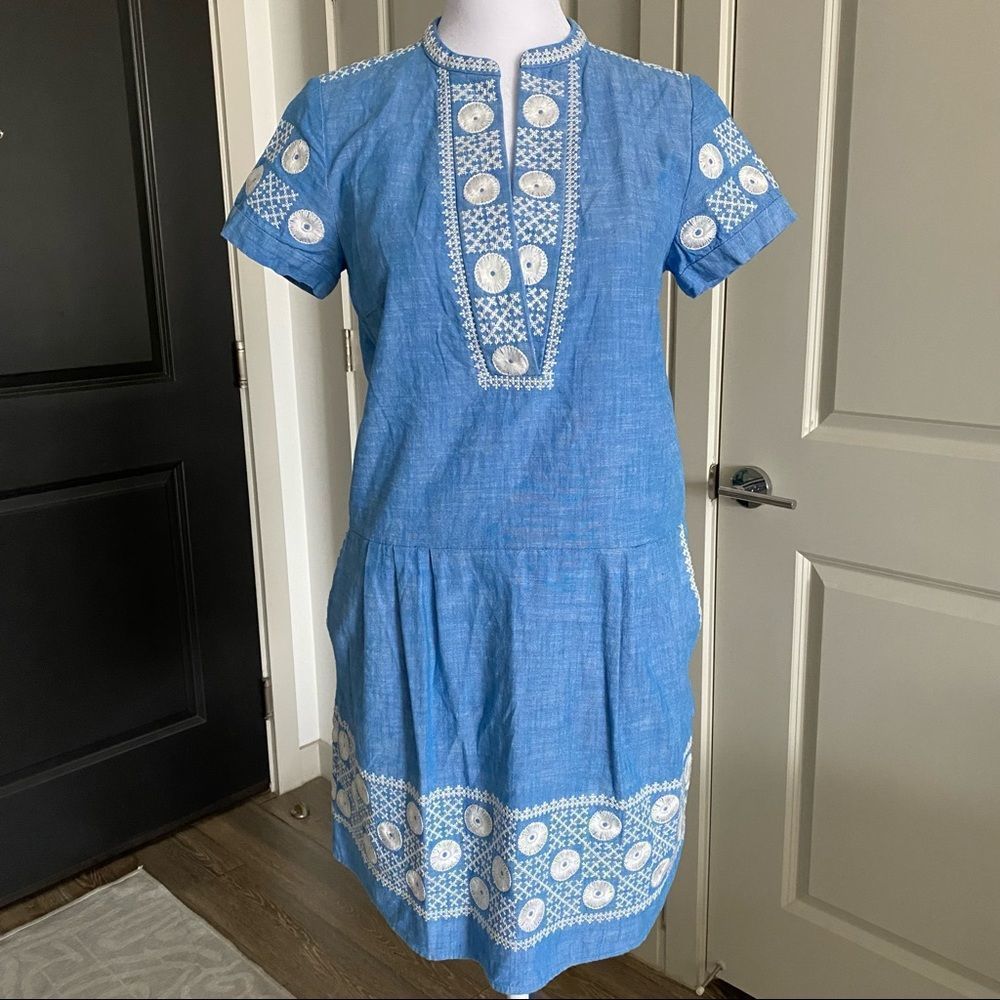 ❌SOLD❌Madewell Sunstitch Embellished Pleated Mini Dress